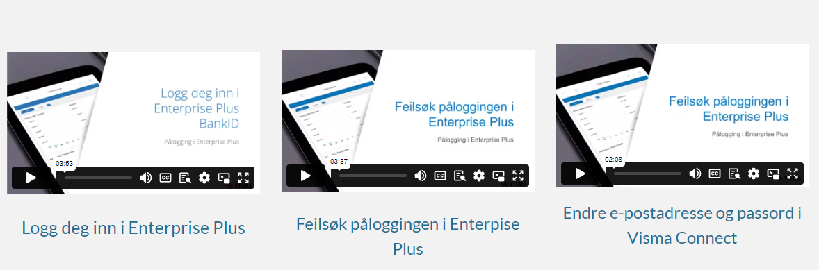 Dette kurset hjelper deg til å logg inn i Visma Enterprise Plus